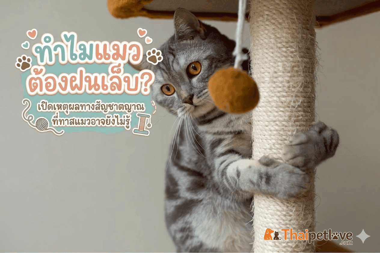 ทำไมแมวต้องฝนเล็บ? เปิดเหตุผลทางสัญชาตญาณที่ทาสแมวอาจยังไม่รู้